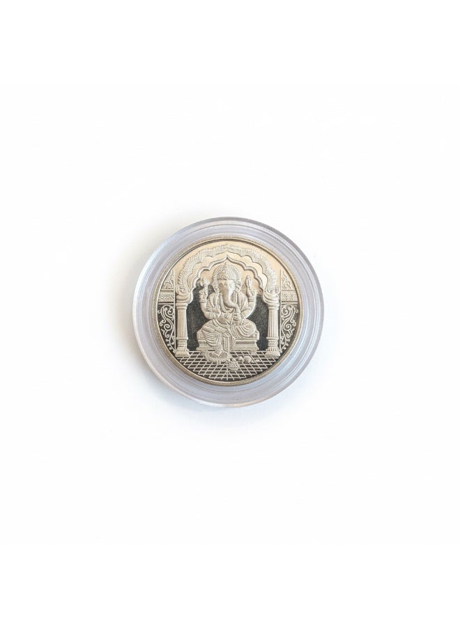 SPARKLE & SHINE PURE 999 SILVER COIN LORD GANESHA 10 GRMS - Image 1